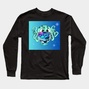 Space Oc(tea)pus: A Sip of the Universe Long Sleeve T-Shirt